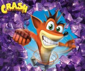 пазл Крэш Бандику́т, герой видеоигры Crash Bandicoot
